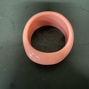 Pink Wide  Bangle Bracelet Vintage Chucky Wavy Thick